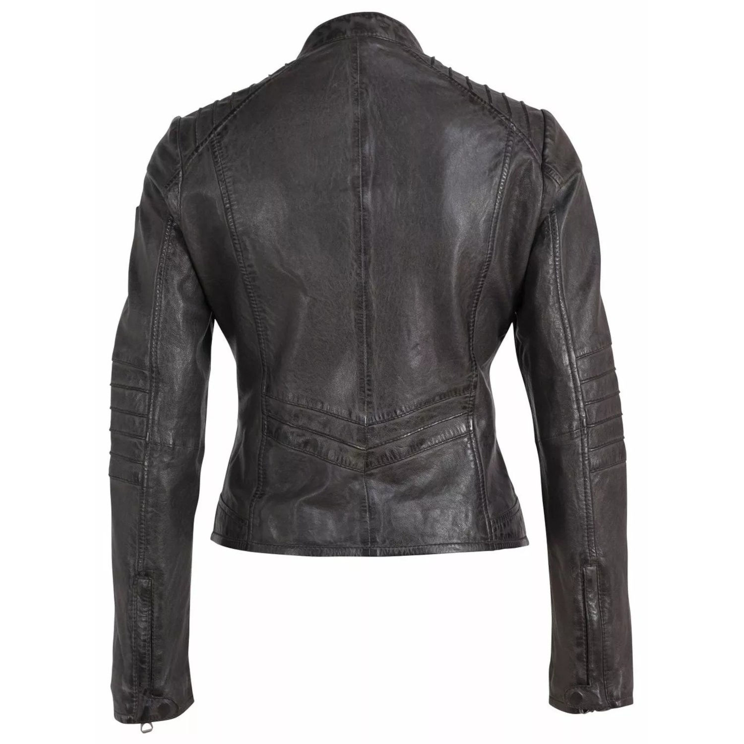 Geaca de Piele Dama Gipsy Gri GWJetti – IMBRACAMINTE