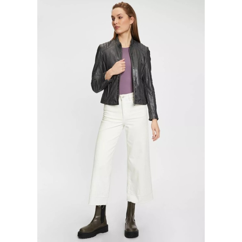 Geaca de Piele Dama Gipsy Gri GWJetti – IMBRACAMINTE