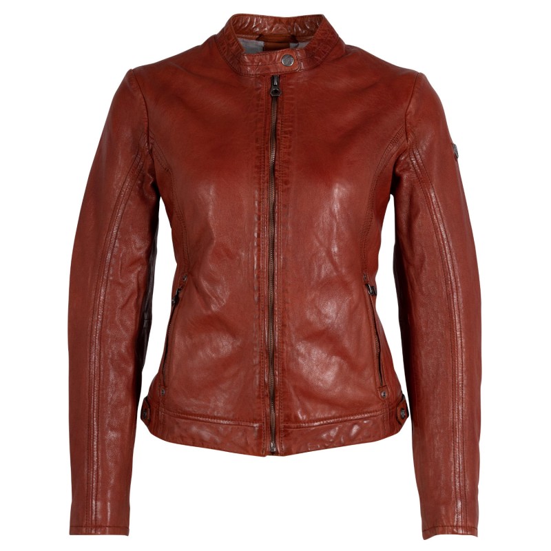 Geaca de Piele Dama Gipsy Portocaliu Inchis GWJoanne – IMBRACAMINTE