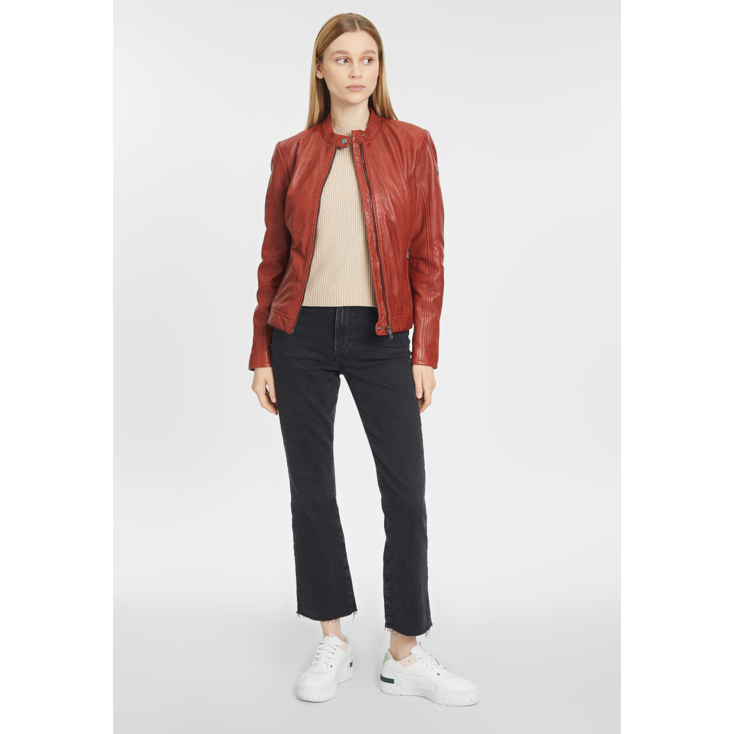 Geaca de Piele Dama Gipsy Portocaliu Inchis GWJoanne – IMBRACAMINTE Geaca de Piele Dama Gipsy Portocaliu Inchis GWJoanne – IMBRACAMINTE