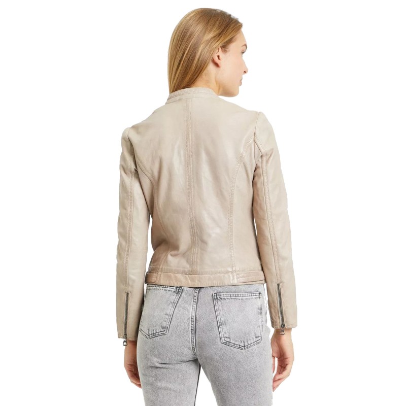 Geaca de Piele Dama Gipsy Gri Argintiu GWJollie – Black Friday