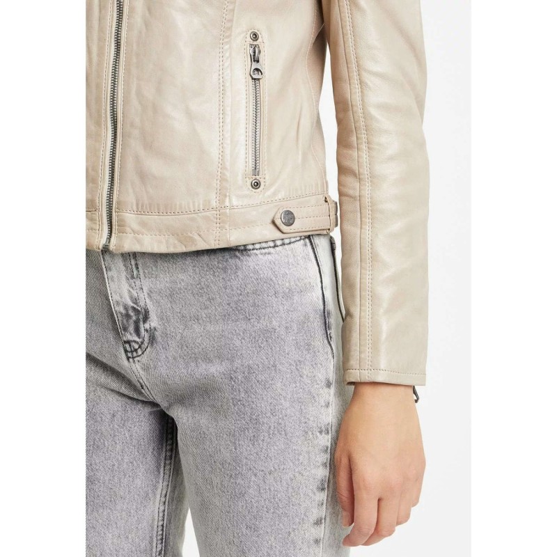 Geaca de Piele Dama Gipsy Gri Argintiu GWJollie – Black Friday