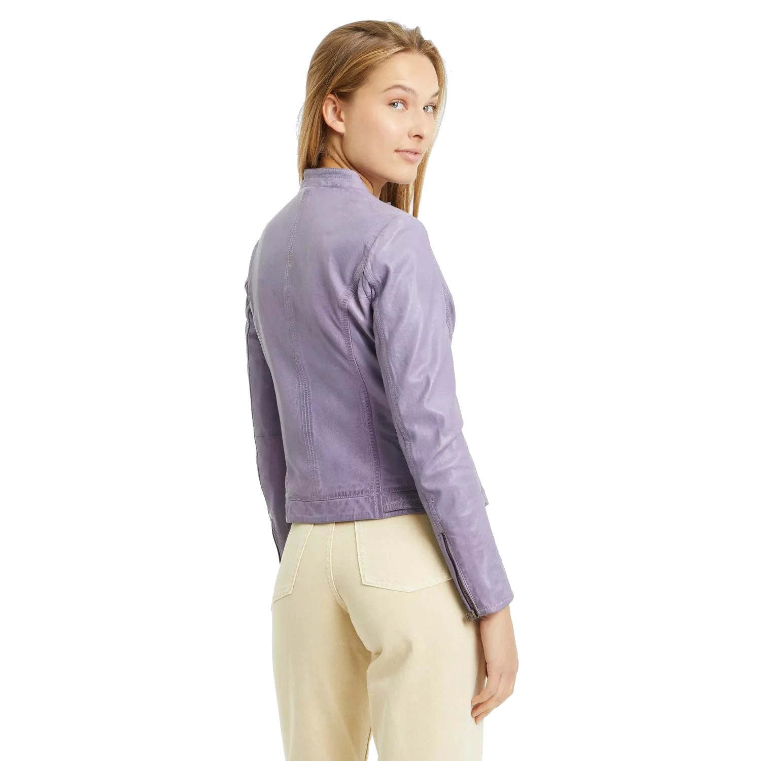 Geaca de Piele Dama Gipsy Mov Lavanda GWJollie – IMBRACAMINTE