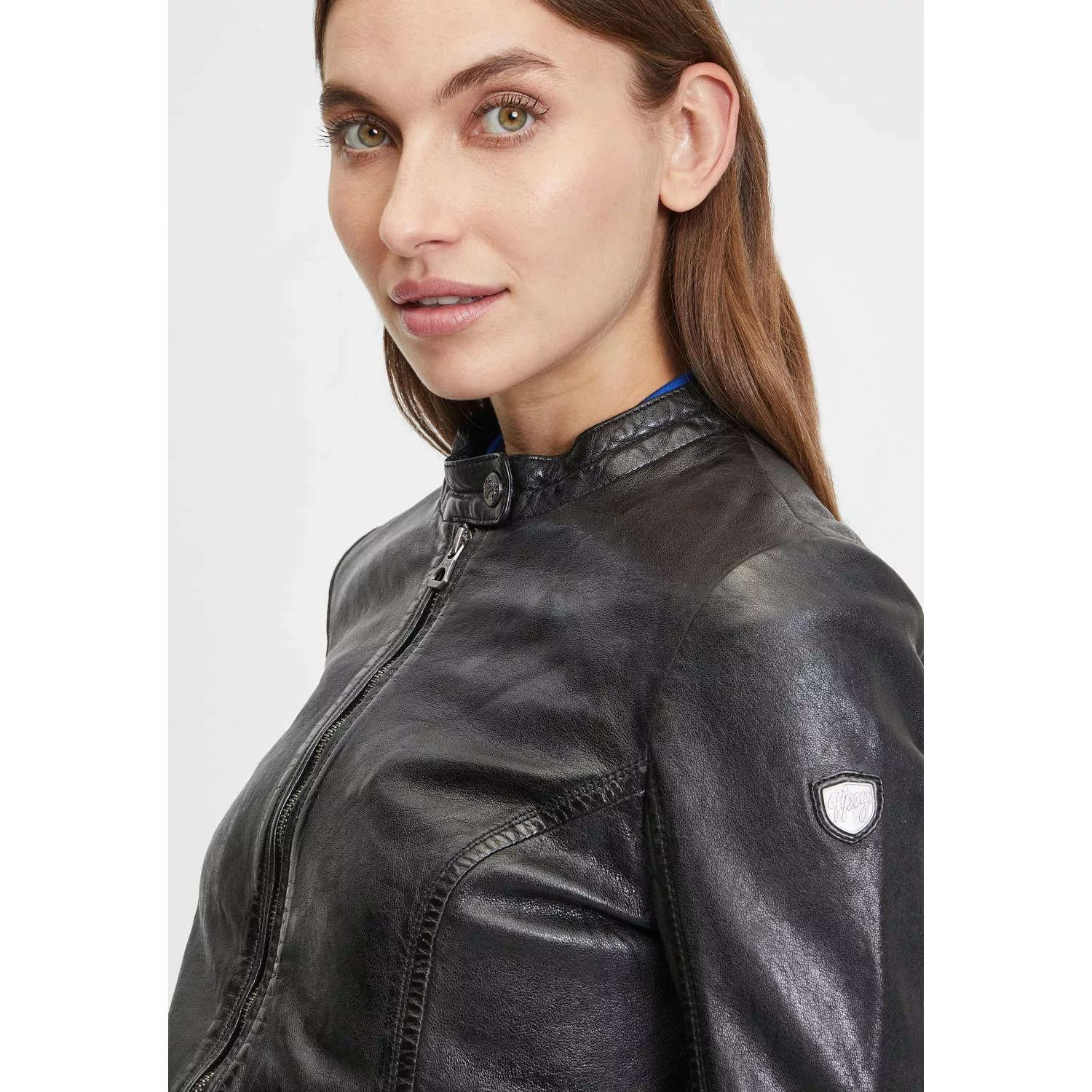 Geaca de Piele Dama Gipsy Neagra GWJollie – Black Friday