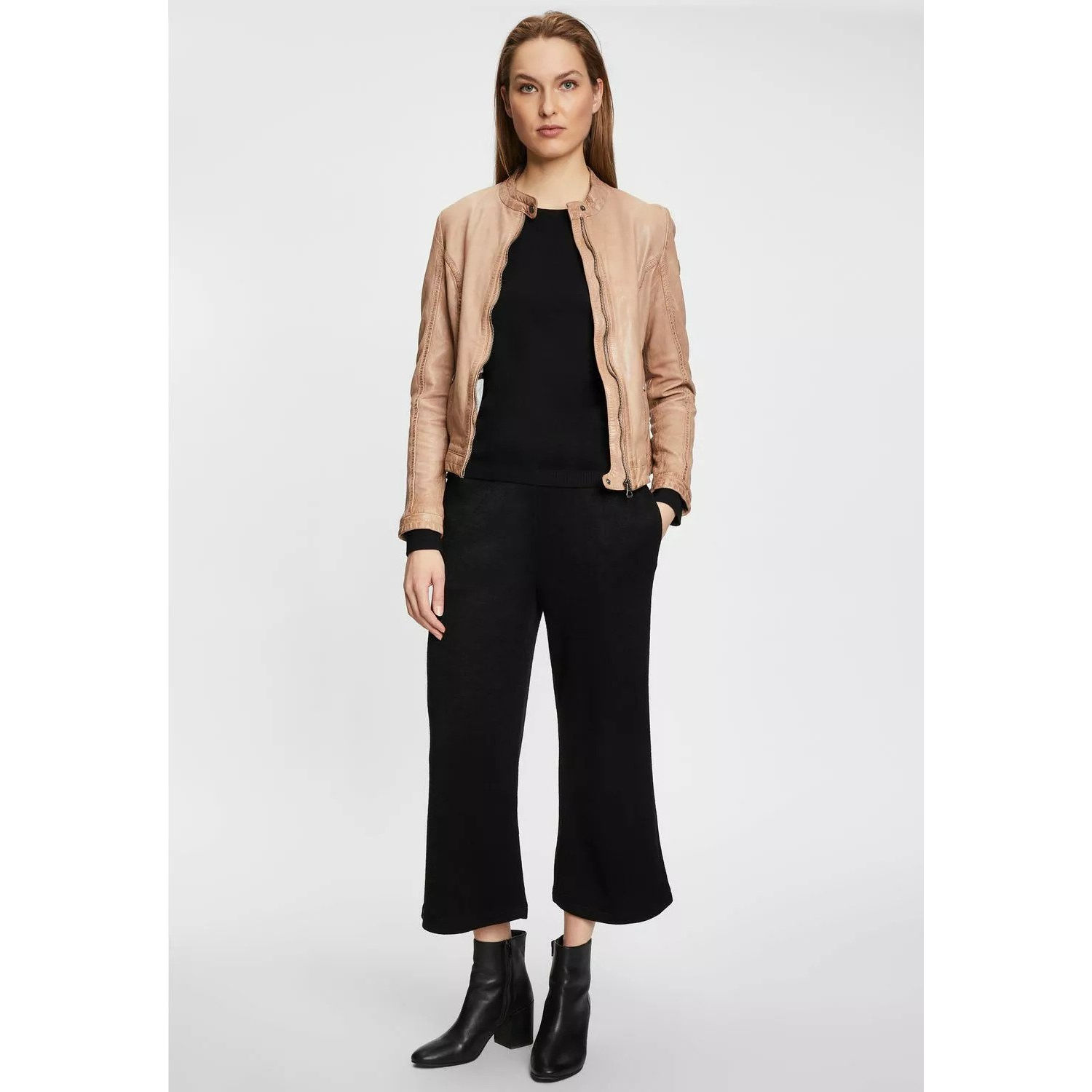 Geaca de Piele Dama Gipsy Bej Deschis GWJosie – Black Friday