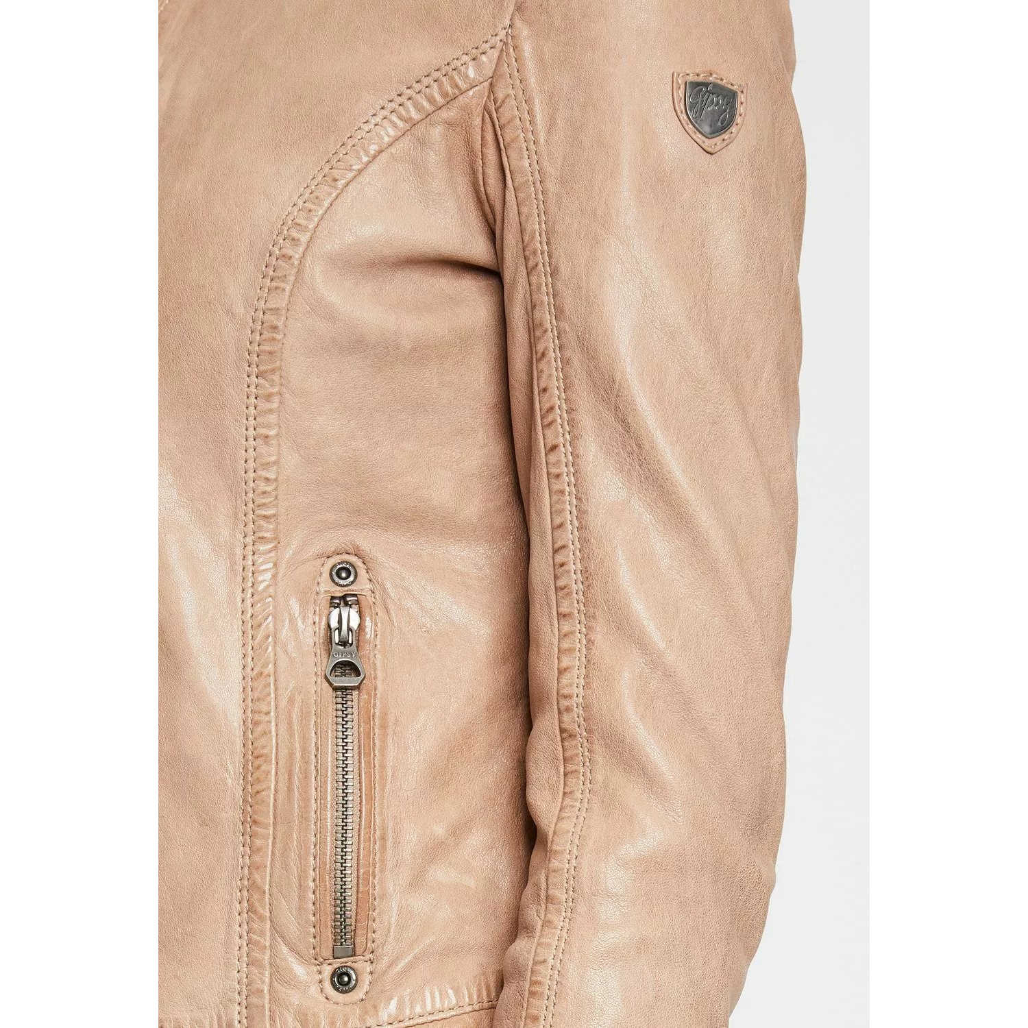 Geaca de Piele Dama Gipsy Bej Deschis GWJosie – Black Friday
