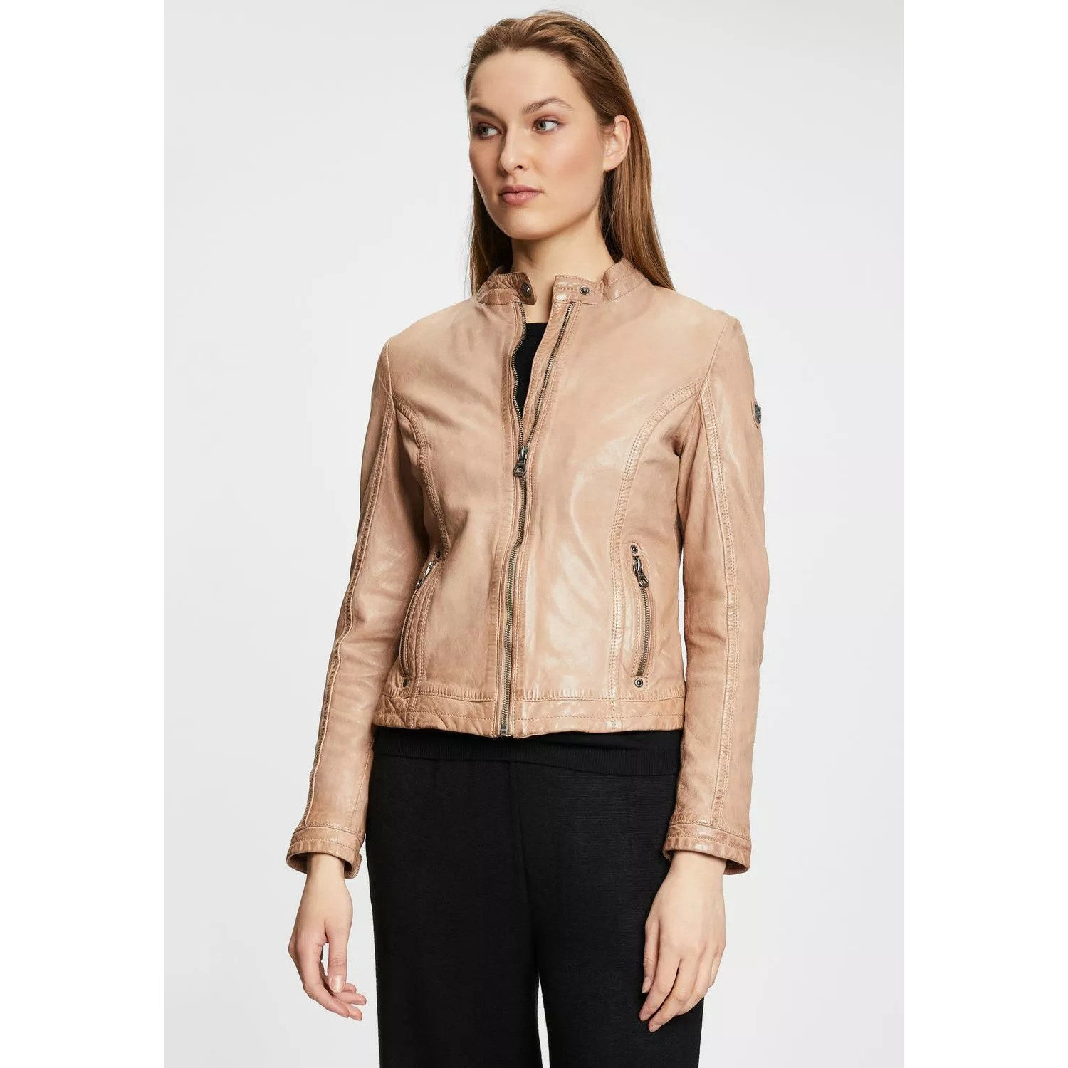 Geaca de Piele Dama Gipsy Bej Deschis GWJosie – Black Friday