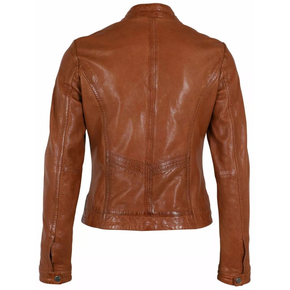 Geaca de Piele Dama Gipsy Coniac GWJosie Geaca de Piele Dama Gipsy Coniac GWJosie - readytowear.ro