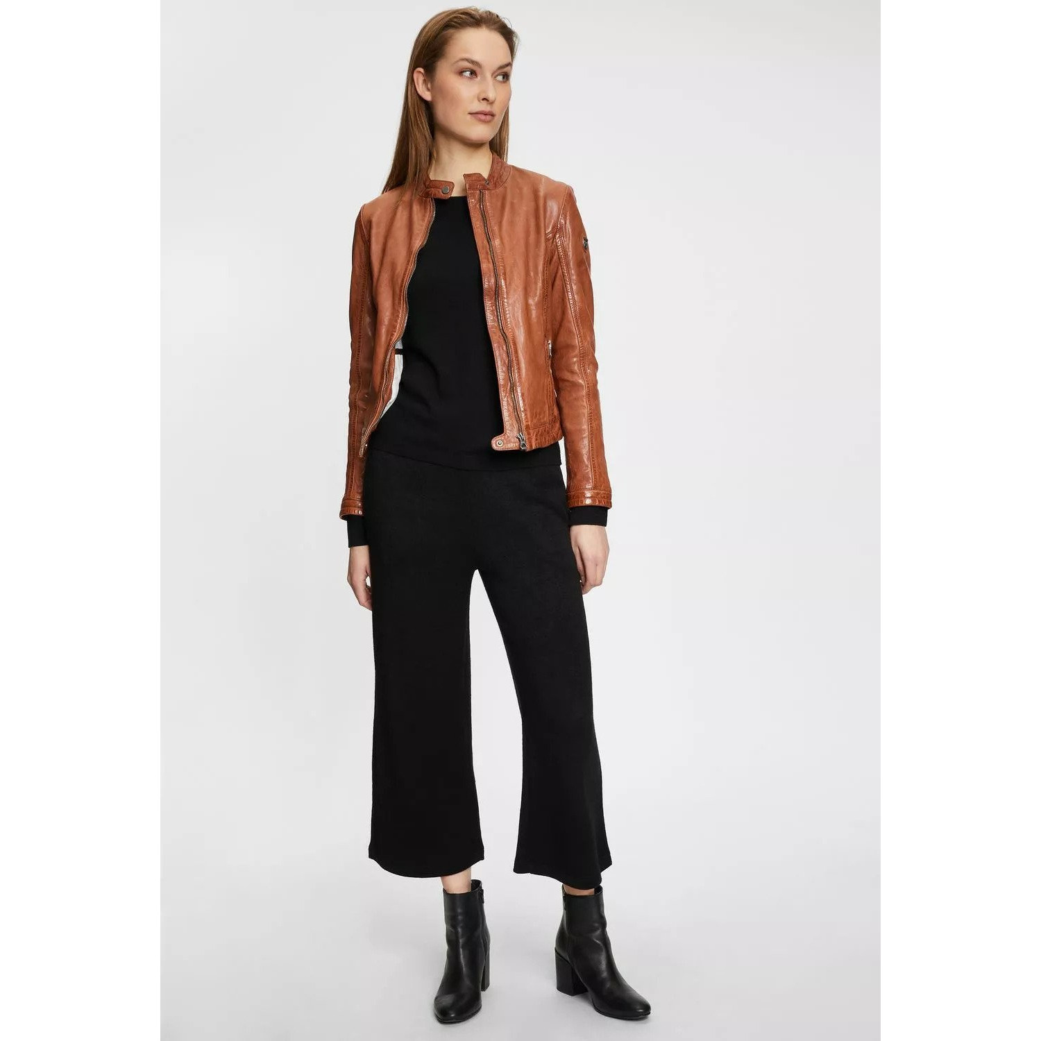 Geaca de Piele Dama Gipsy Coniac GWJosie – IMBRACAMINTE Geaca de Piele Dama Gipsy Coniac GWJosie – IMBRACAMINTE