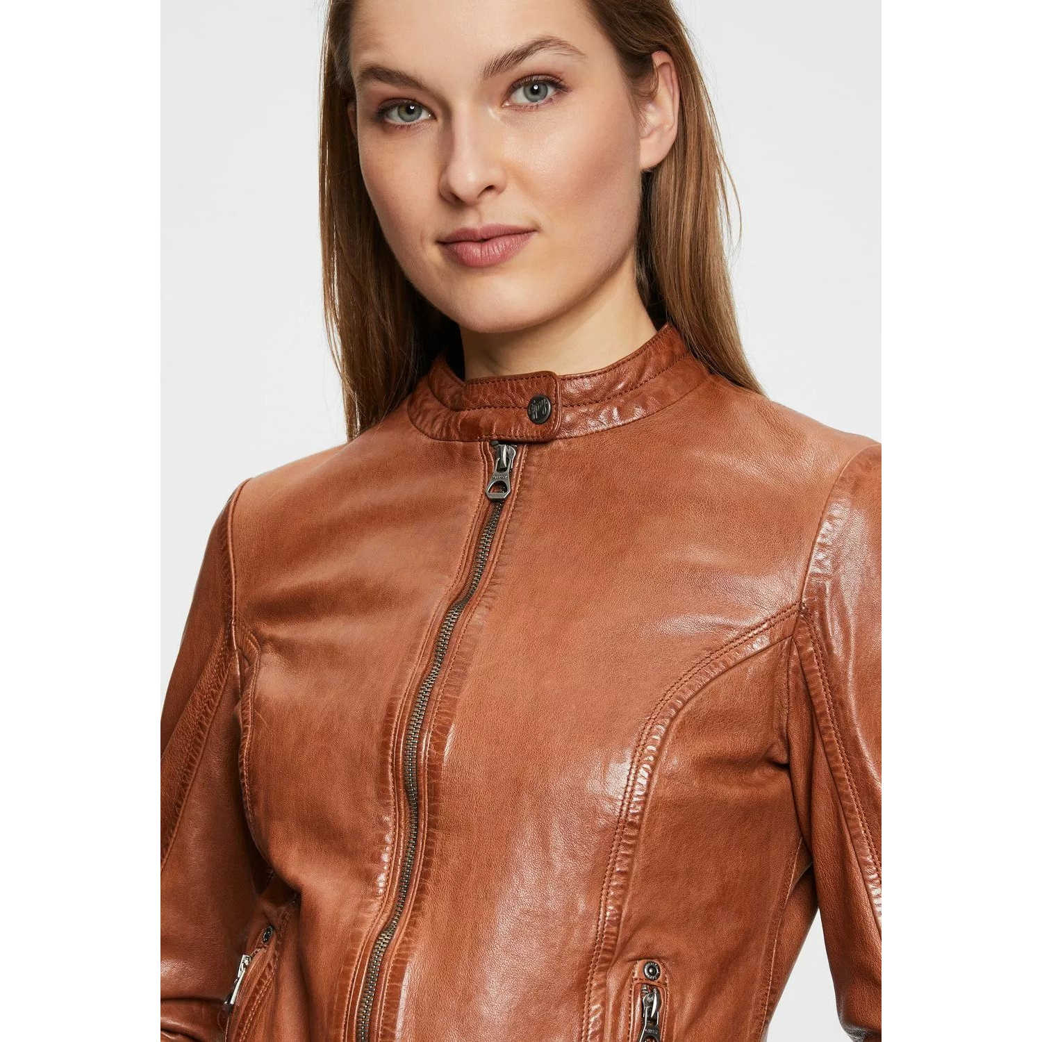 Geaca de Piele Dama Gipsy Coniac GWJosie – IMBRACAMINTE