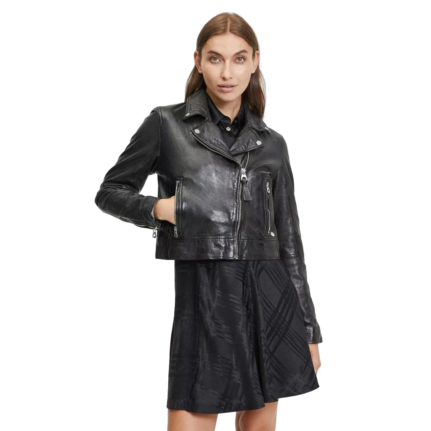 Geaca de Piele Dama Gipsy Neagra GWJulene – IMBRACAMINTE