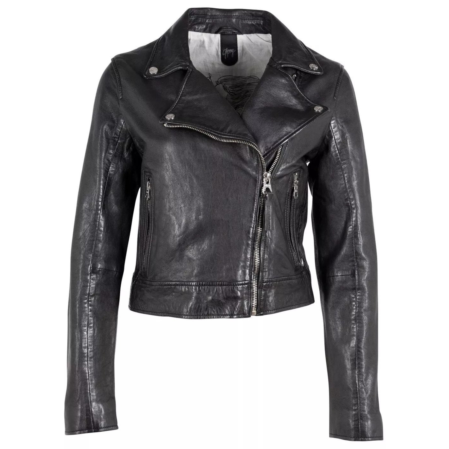 Geaca de Piele Dama Gipsy Neagra GWJulene – IMBRACAMINTE