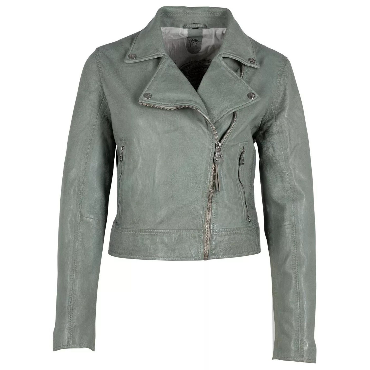 Geaca de Piele Dama Gipsy Verde Menta GWJulene – IMBRACAMINTE