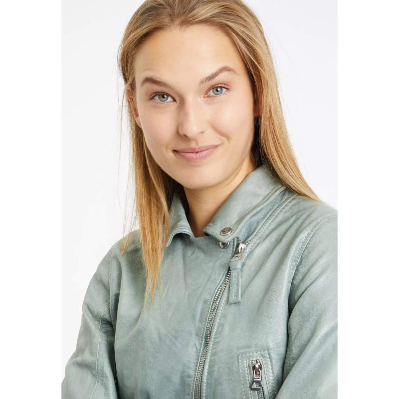 Geaca de Piele Dama Gipsy Verde Menta GWJulene – IMBRACAMINTE