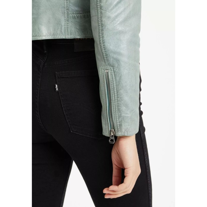 Geaca de Piele Dama Gipsy Verde Menta GWJulene – IMBRACAMINTE