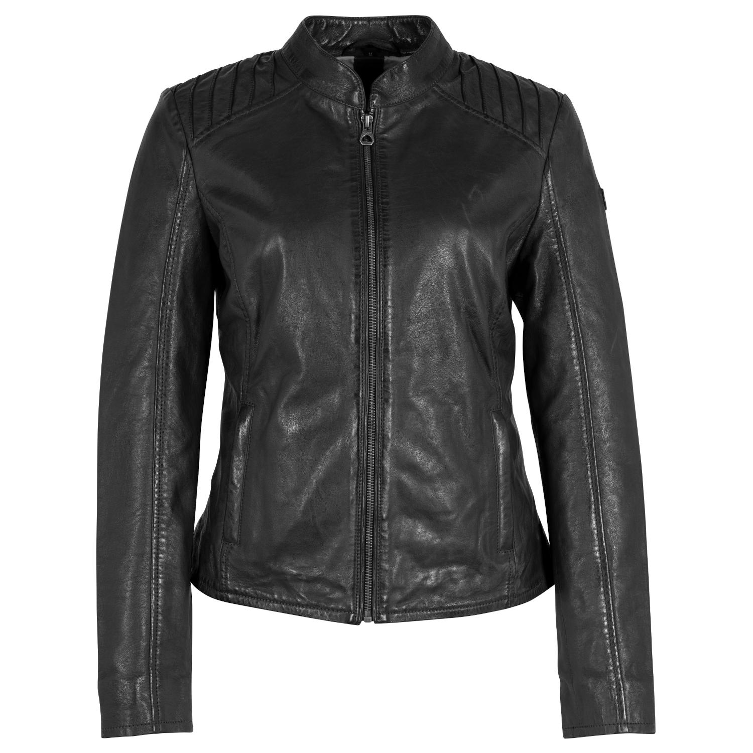 Geaca de Piele Dama Gipsy Neagra GWJuny LASV – IMBRACAMINTE