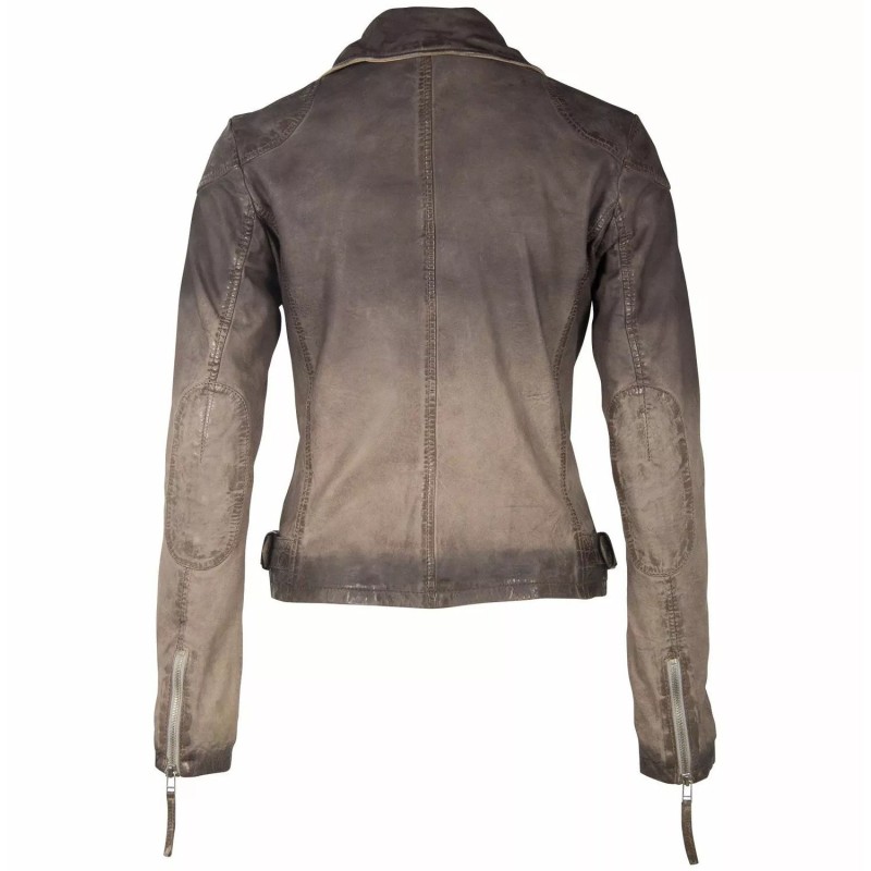 Geaca de Piele Dama Gipsy Gri GWKandy LAMOV – IMBRACAMINTE