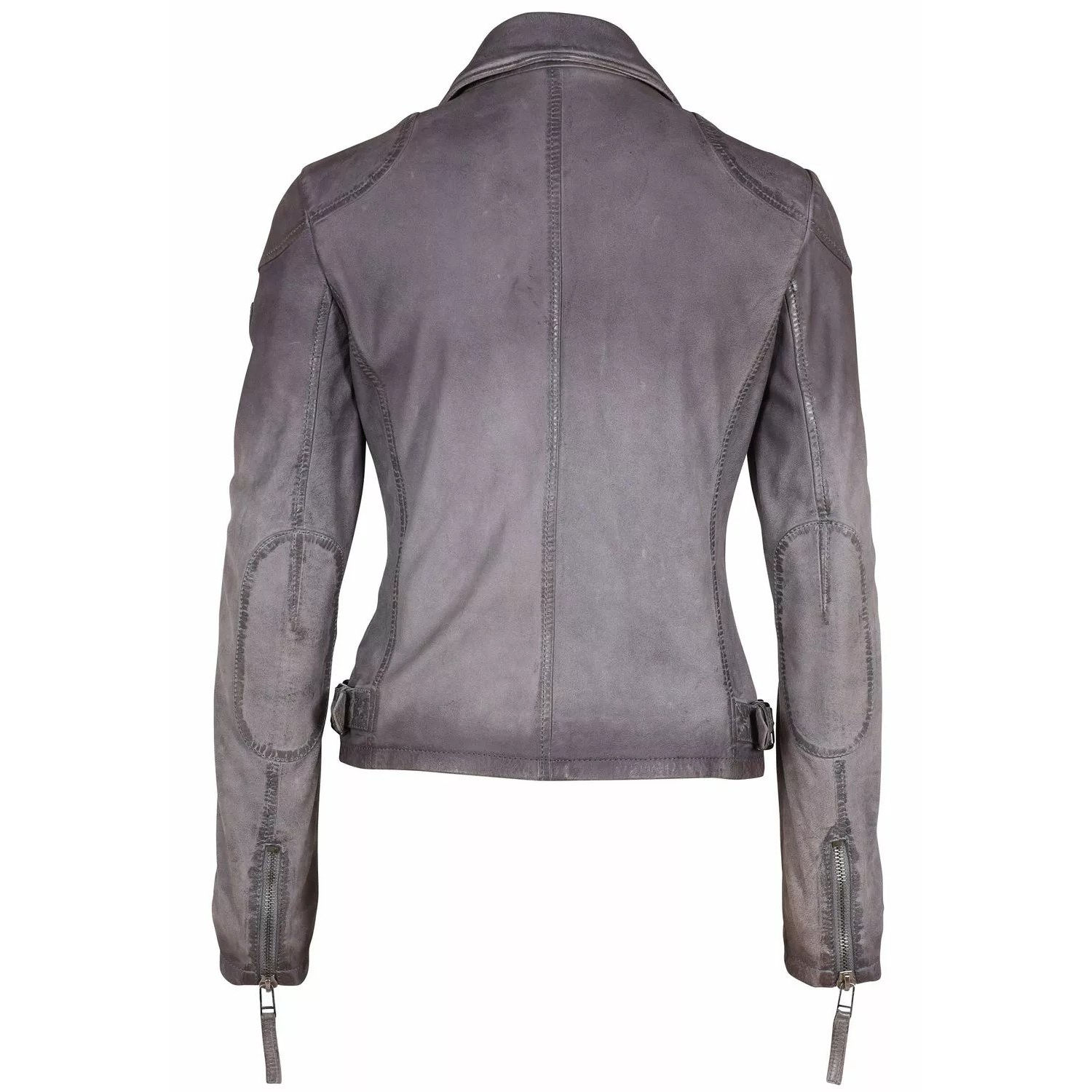 Geaca de Piele Dama Gipsy Albastru Prafuit GWKandy S22 LAMOV – IMBRACAMINTE