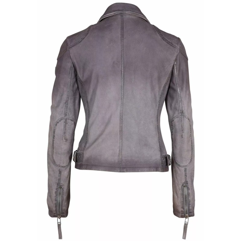 Geaca de Piele Dama Gipsy Albastru Prafuit GWKandy S22 LAMOV – IMBRACAMINTE