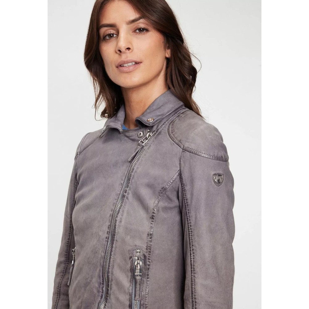 Geaca de Piele Dama Gipsy Albastru Prafuit GWKandy S22 LAMOV Geaca de Piele Dama Gipsy Albastru Prafuit GWKandy S22 LAMOV - readytowear.ro