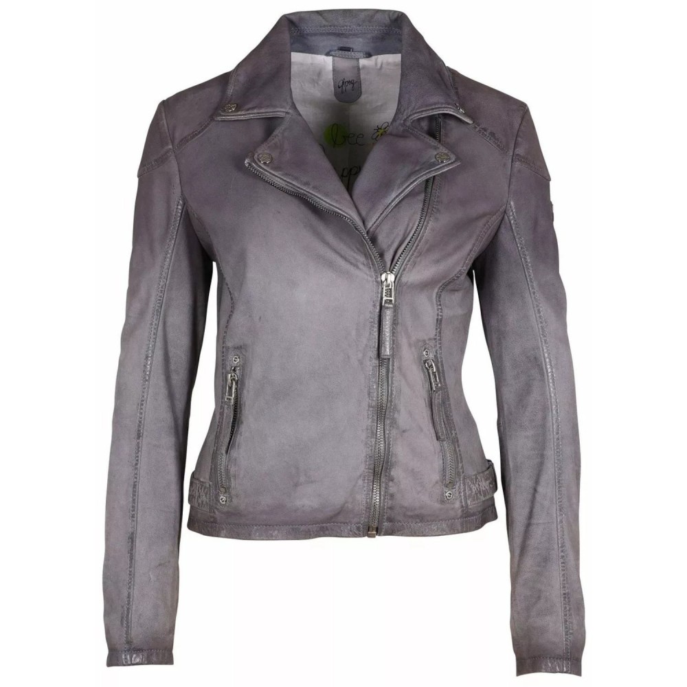 Geaca de Piele Dama Gipsy Albastru Prafuit GWKandy S22 LAMOV Geaca de Piele Dama Gipsy Albastru Prafuit GWKandy S22 LAMOV - readytowear