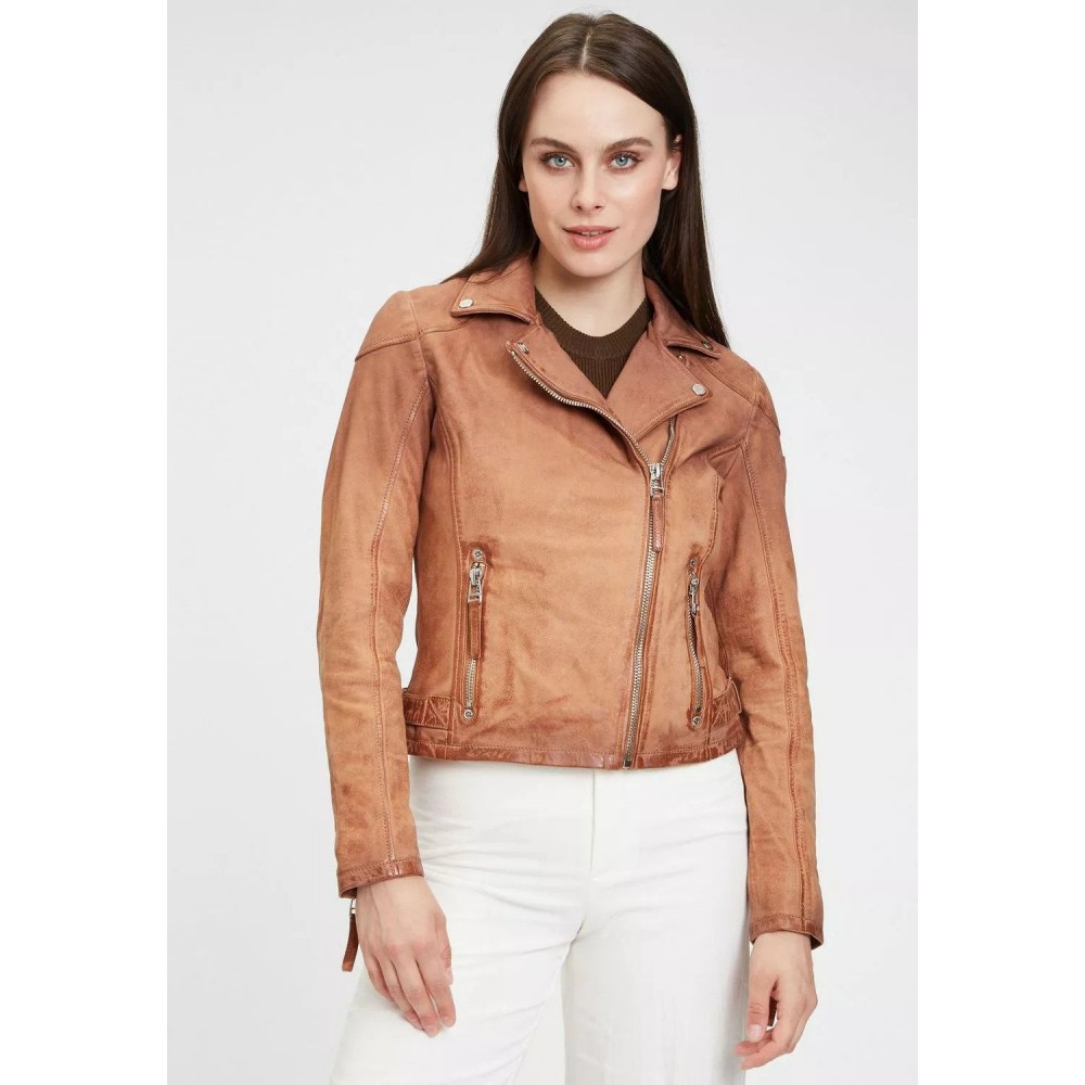 Geaca de Piele Dama Gipsy Camel GWKandy S22 LAMOV Geaca de Piele Dama Gipsy Camel GWKandy S22 LAMOV - readytowear.ro