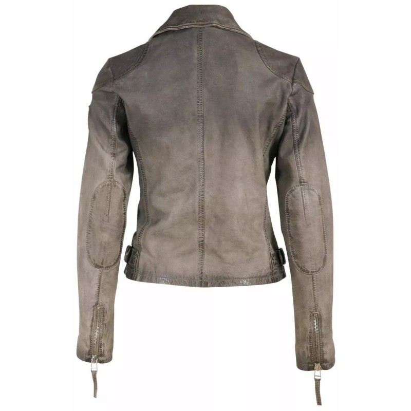 Geaca de Piele Dama Gipsy Gri GWKandy W22 LAMOV – IMBRACAMINTE