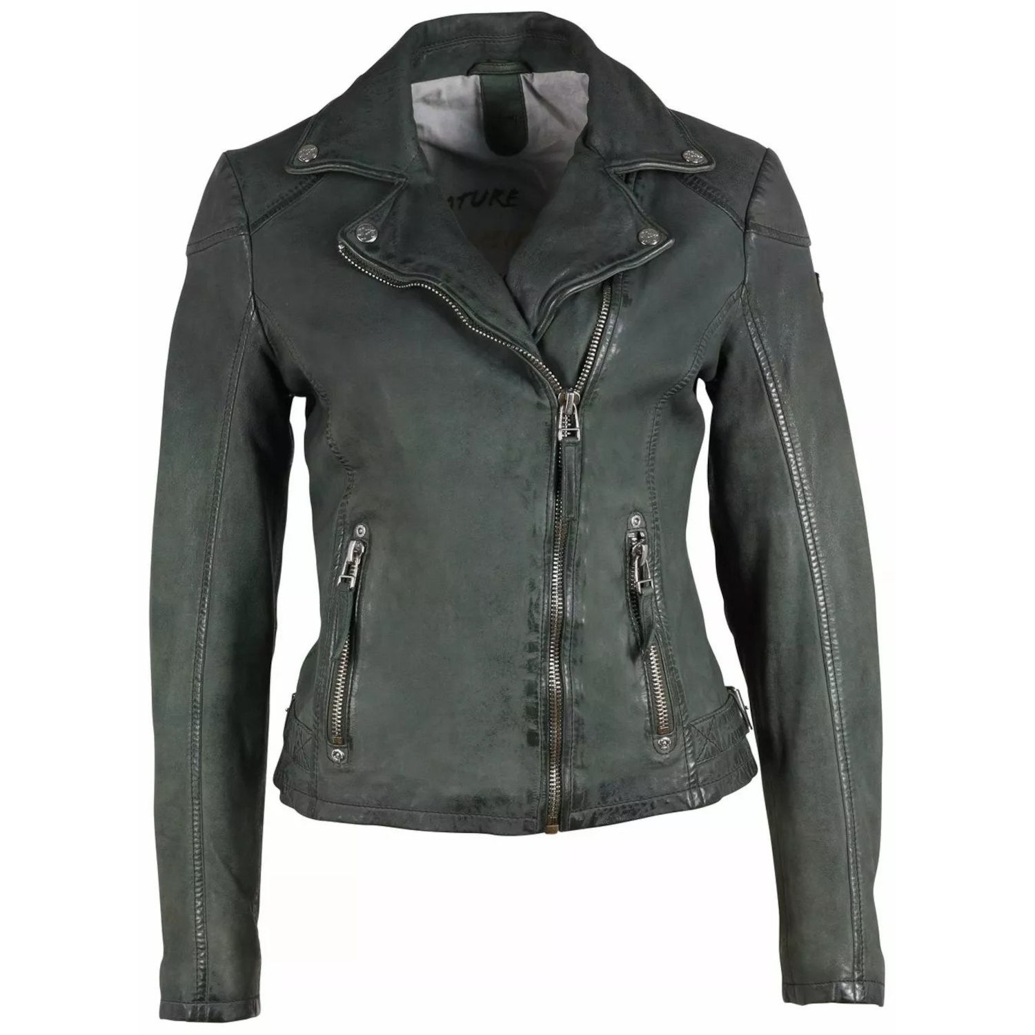 Geaca de Piele Dama Gipsy Verde GWKandy W22 LAMOV – IMBRACAMINTE