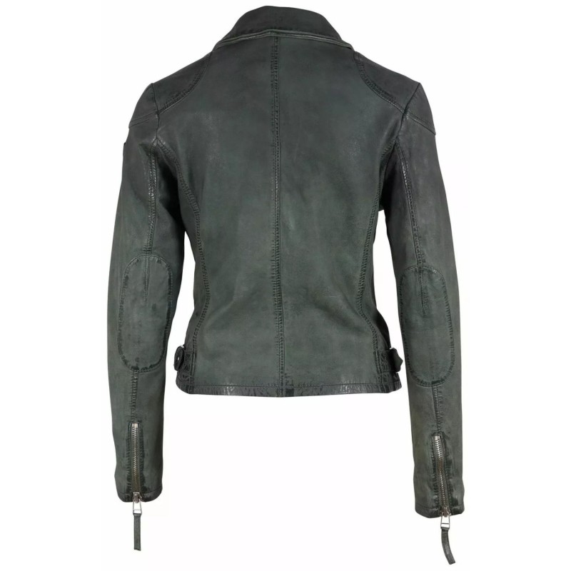 Geaca de Piele Dama Gipsy Verde GWKandy W22 LAMOV – IMBRACAMINTE