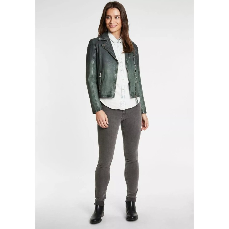 Geaca de Piele Dama Gipsy Verde GWKandy W22 LAMOV – IMBRACAMINTE