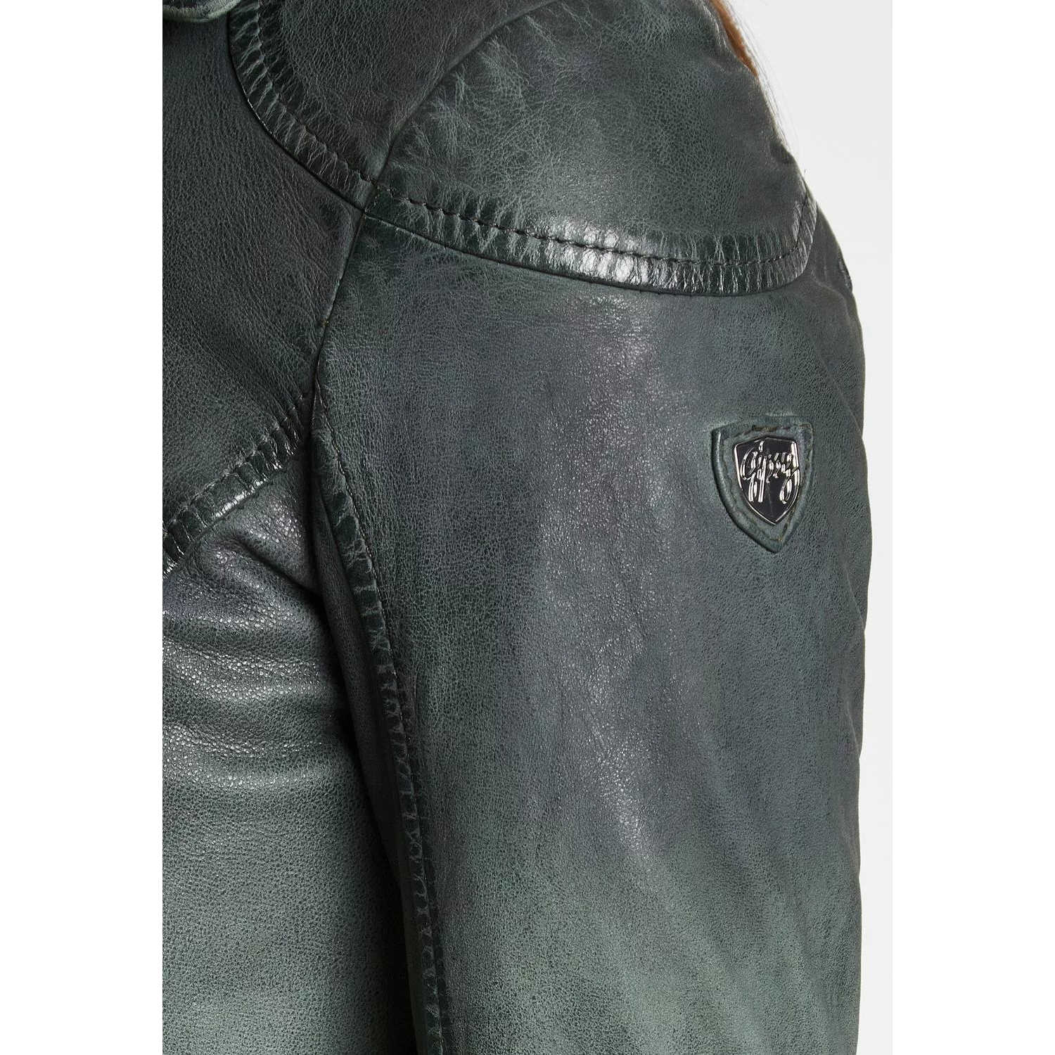 Geaca de Piele Dama Gipsy Verde GWKandy W22 LAMOV – IMBRACAMINTE