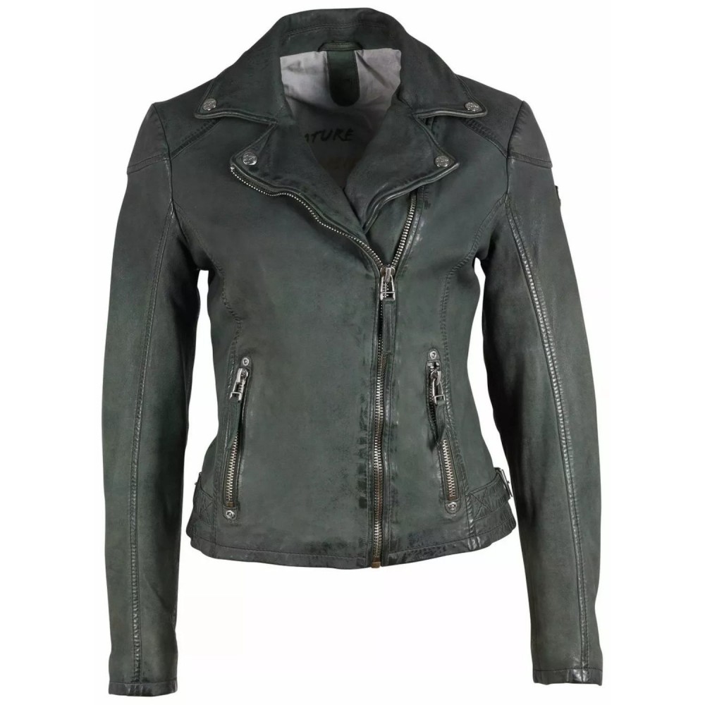 Geaca de Piele Dama Gipsy Verde GWKandy W22 LAMOV Geaca de Piele Dama Gipsy Verde GWKandy W22 LAMOV - readytowear