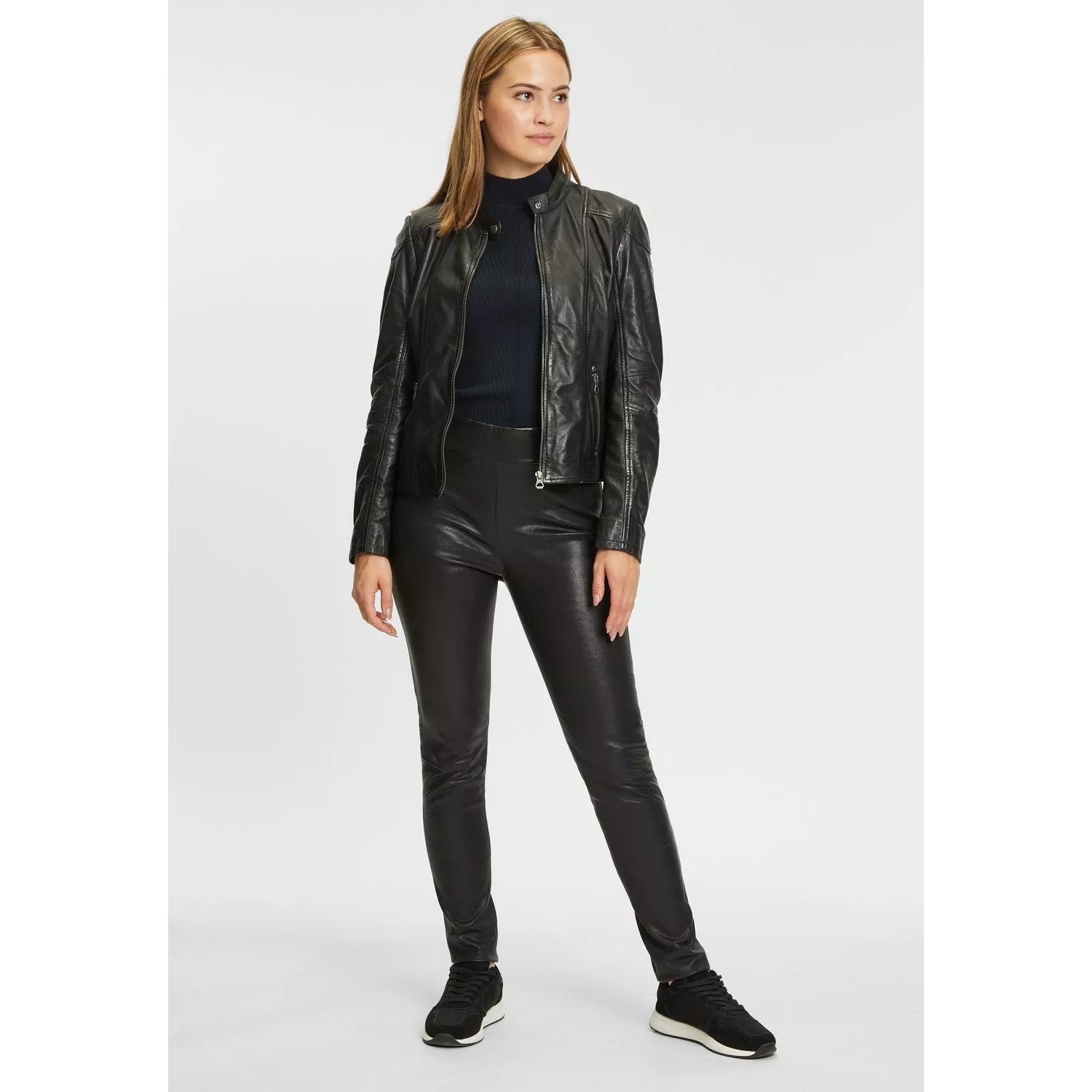 Geaca de Piele Dama Gipsy Neagra GWKeili – Black Friday