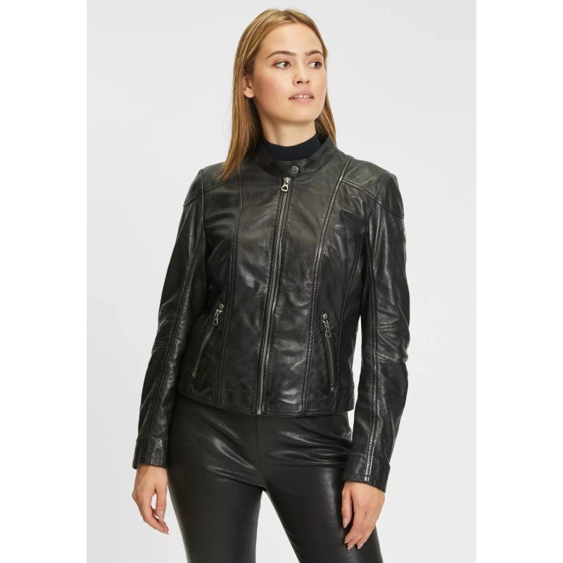 Geaca de Piele Dama Gipsy Neagra GWKeili – Black Friday