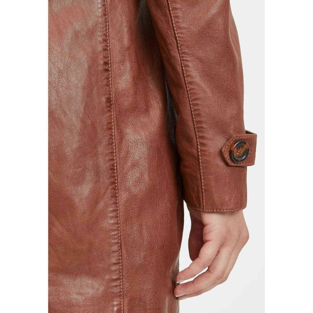 Geaca Lunga de Piele Dama Gipsy Coniac GWLailah Geaca Lunga de Piele Dama Gipsy Coniac GWLailah - readytowear.ro