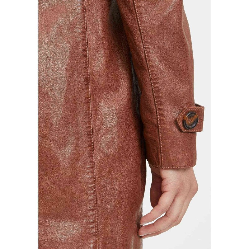 Geaca Lunga de Piele Dama Gipsy Coniac GWLailah – IMBRACAMINTE Geaca Lunga de Piele Dama Gipsy Coniac GWLailah – IMBRACAMINTE