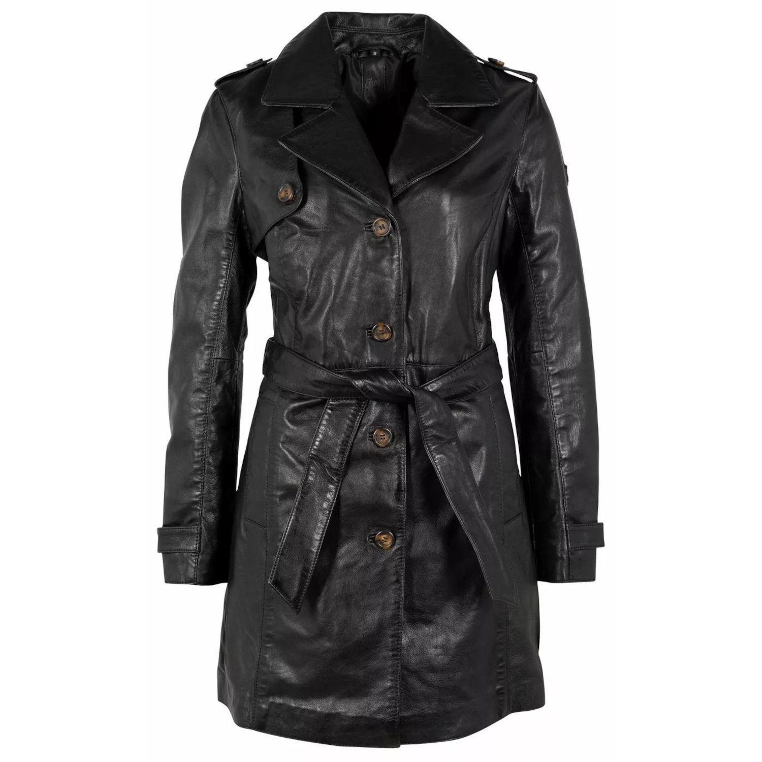 Geaca Lunga de Piele Dama Gipsy Neagra GWLailah – IMBRACAMINTE