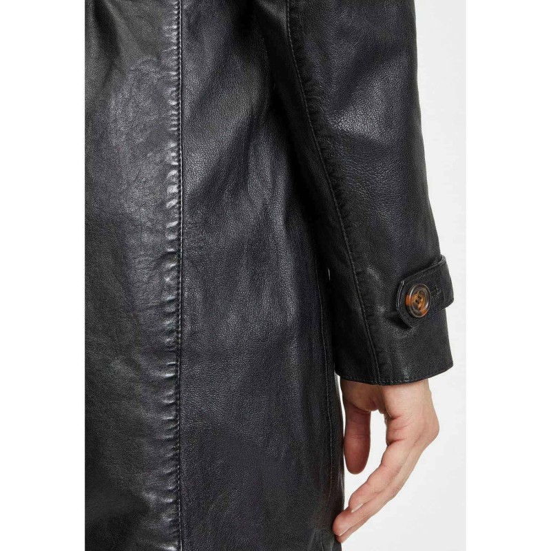 Geaca Lunga de Piele Dama Gipsy Neagra GWLailah – IMBRACAMINTE Geaca Lunga de Piele Dama Gipsy Neagra GWLailah – IMBRACAMINTE