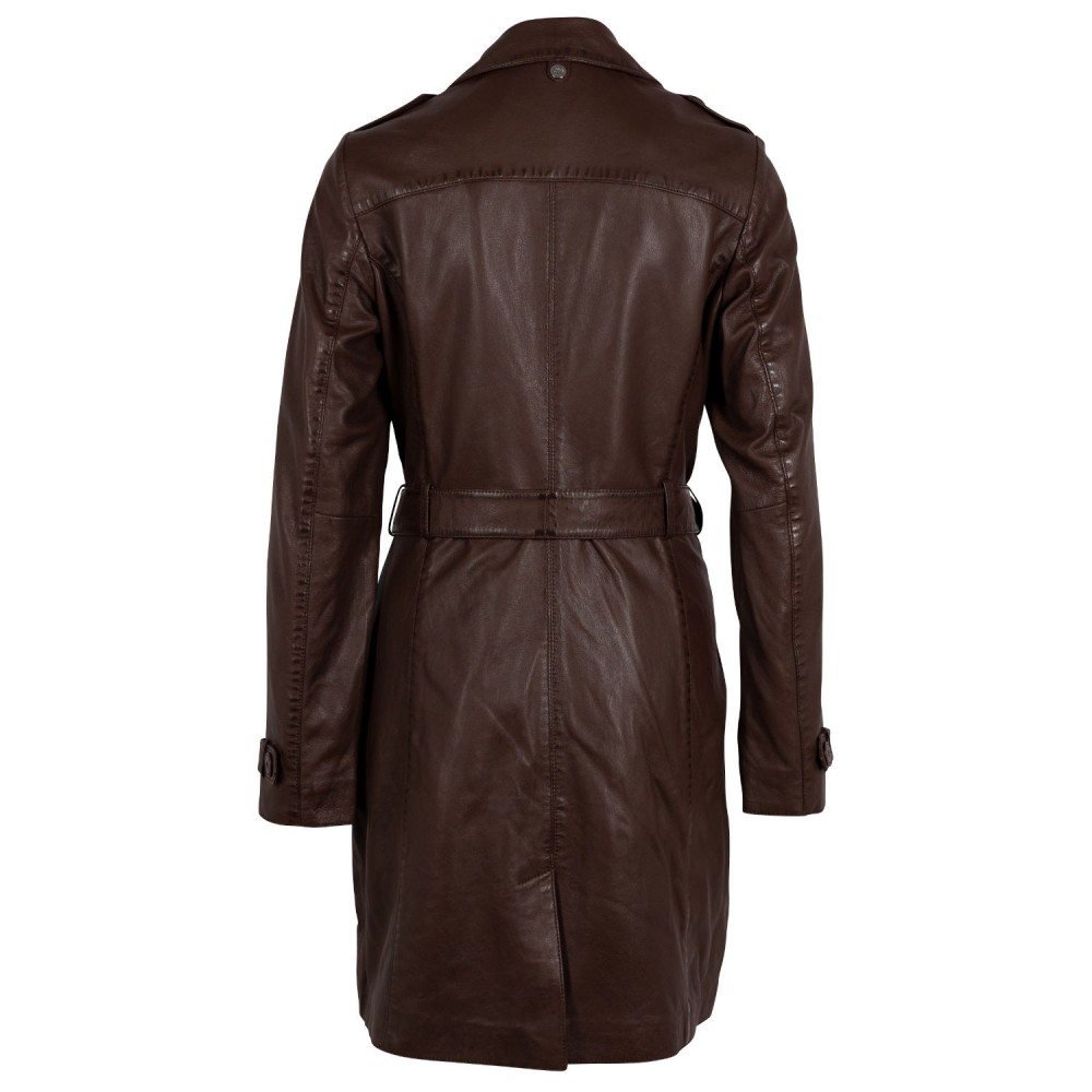 Geaca Lunga de Piele Dama Gipsy Castanie GWLaily Geaca Lunga de Piele Dama Gipsy Castanie GWLaily - readytowear.ro