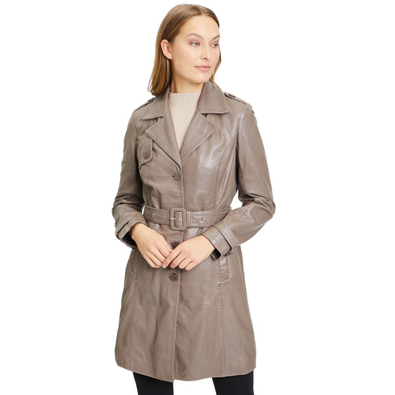 Geaca Lunga de Piele Dama Gipsy Gri GWLaily – Black Friday