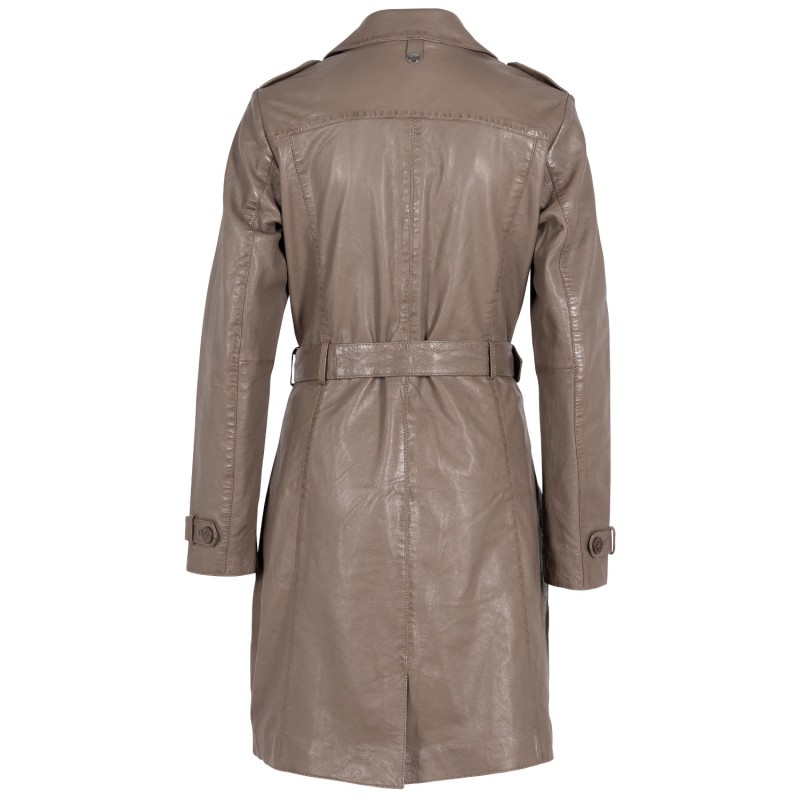 Geaca Lunga de Piele Dama Gipsy Gri GWLaily – Black Friday