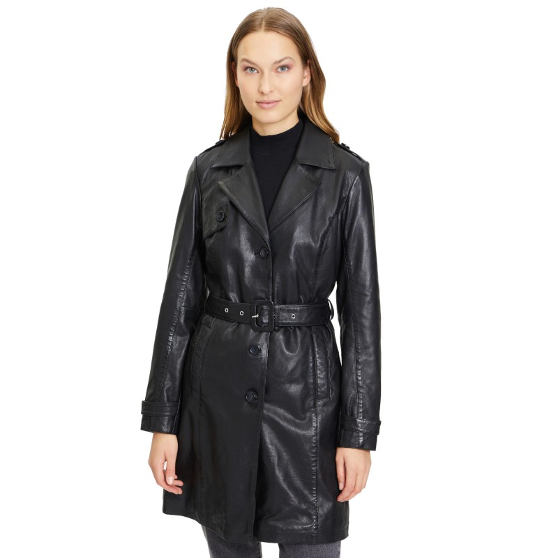 Geaca Lunga de Piele Dama Gipsy Neagra GWLaily – IMBRACAMINTE