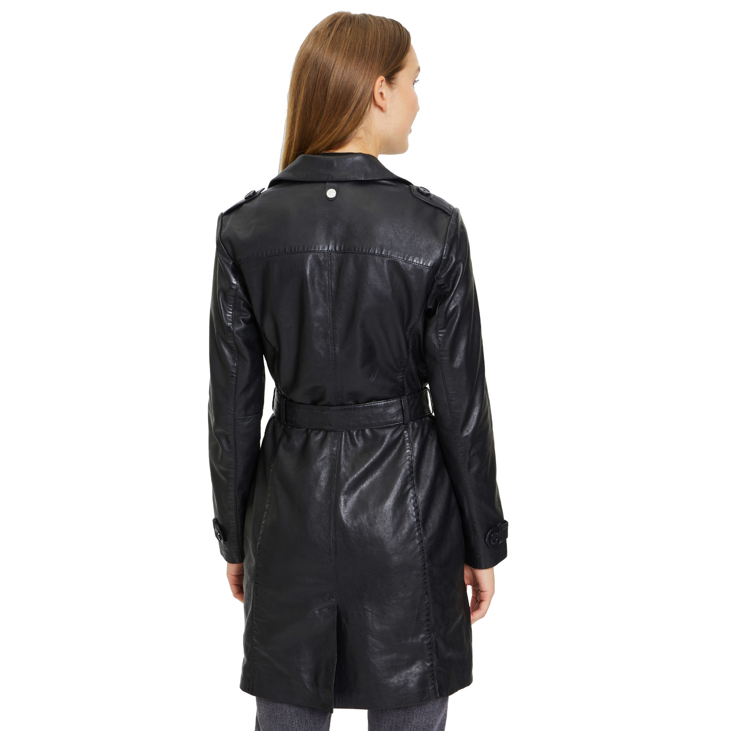 Geaca Lunga de Piele Dama Gipsy Neagra GWLaily – IMBRACAMINTE