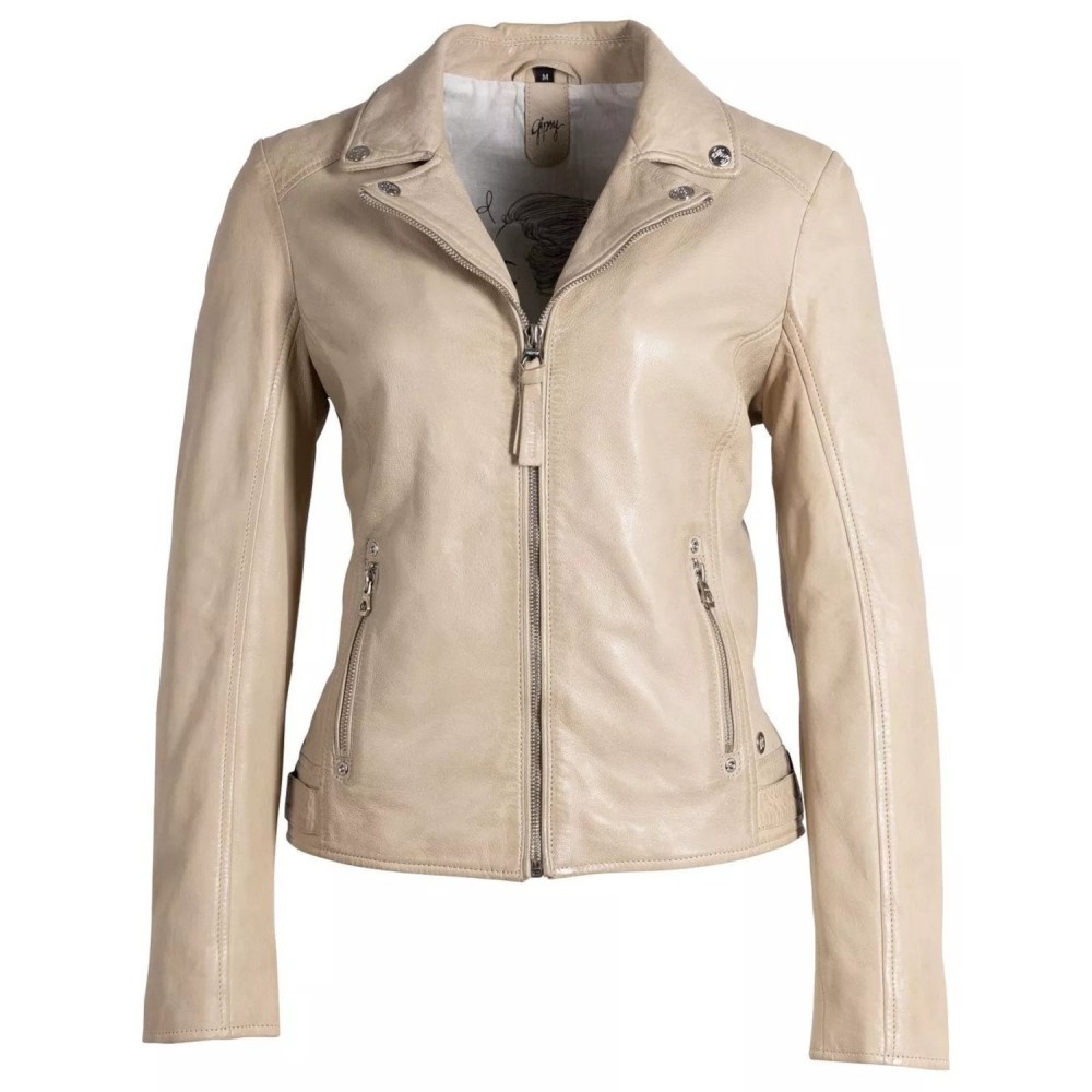 Geaca de Piele Dama Gipsy Bej Deschis GWLiah Geaca de Piele Dama Gipsy Bej Deschis GWLiah - readytowear.ro