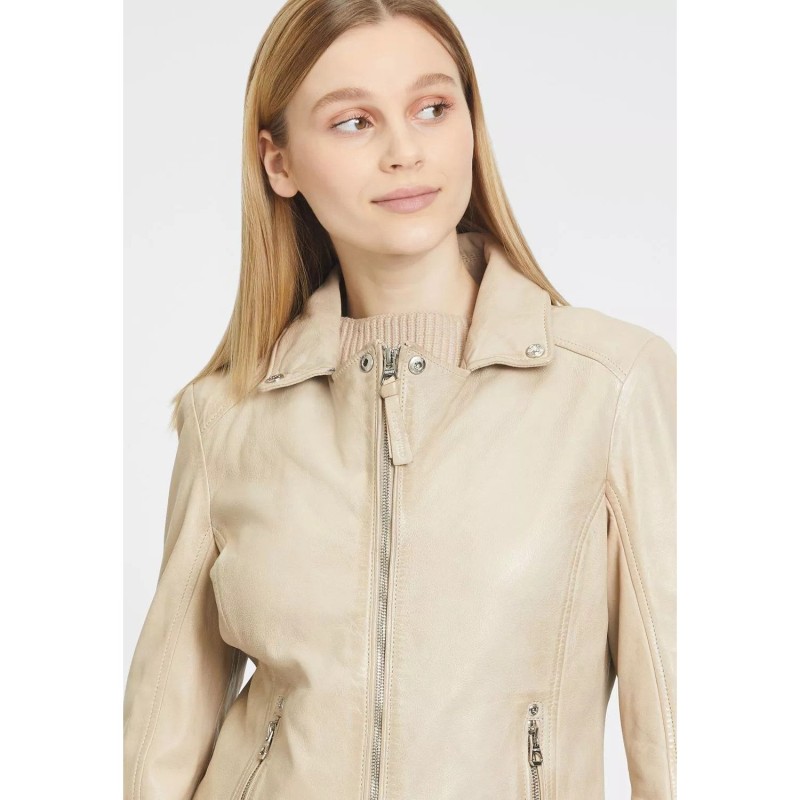 Geaca de Piele Dama Gipsy Bej Deschis GWLiah – IMBRACAMINTE Geaca de Piele Dama Gipsy Bej Deschis GWLiah – IMBRACAMINTE