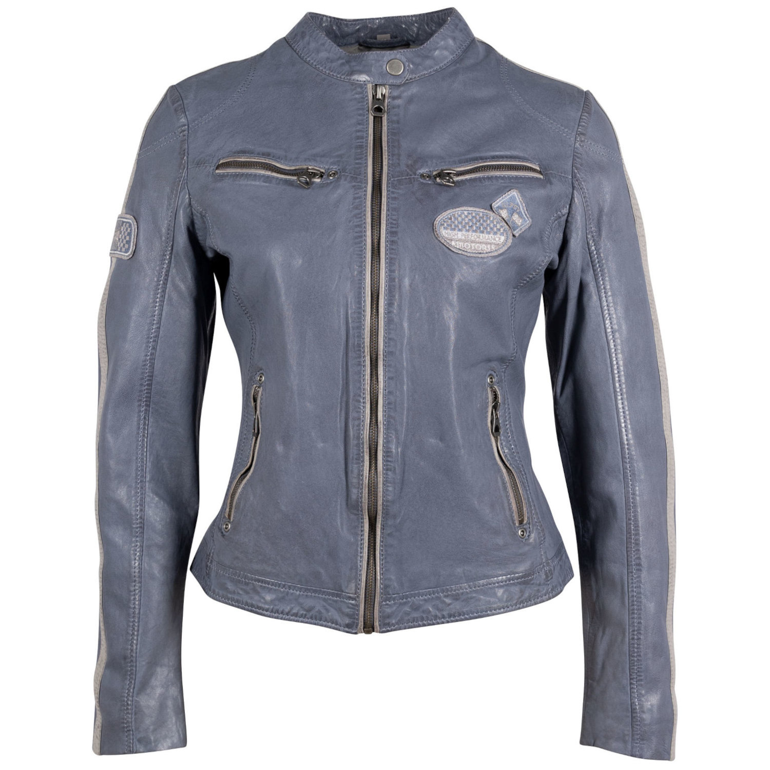 Geaca de Piele Dama Gipsy Albastra GWLiziya – Black Friday