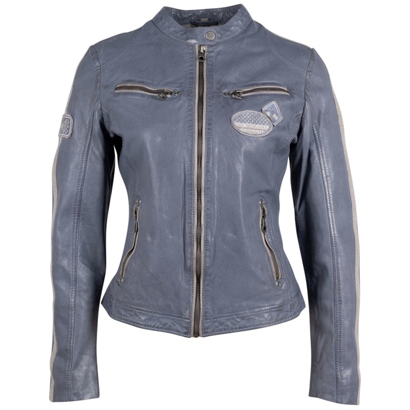 Geaca de Piele Dama Gipsy Albastra GWLiziya – Geci de Piele Geaca de Piele Dama Gipsy Albastra GWLiziya – Geci de Piele