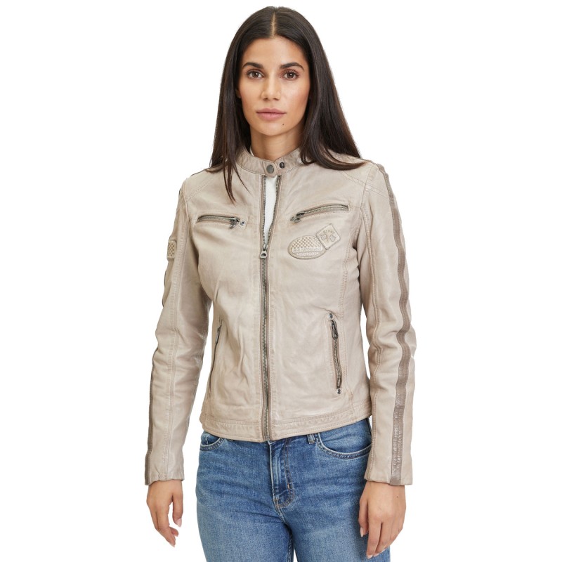 Geaca de Piele Dama Gipsy Bej Deschis GWLiziya – Black Friday