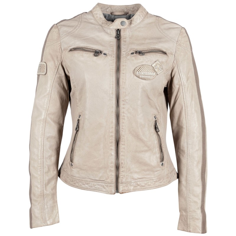 Geaca de Piele Dama Gipsy Bej Deschis GWLiziya – Black Friday