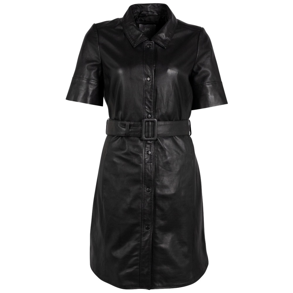 Rochie de Piele Dama Gipsy Neagra GWLousha Rochie de Piele Dama Gipsy Neagra GWLousha - readytowear.ro